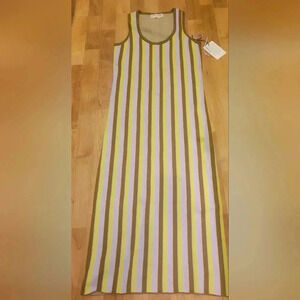 Electric & Rose Knit Maxi Dress Striped Sleevesless S NWT